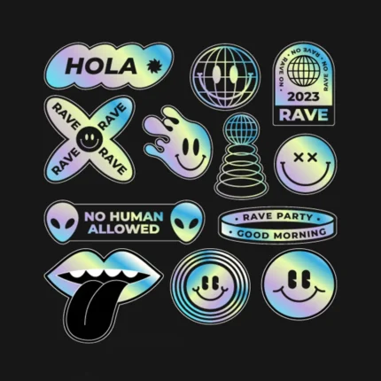 Stiker Vinil Holografico